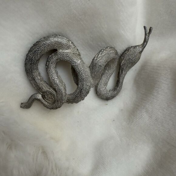 Vintage Signed Cathedral Pewter Snake Figurine’s - Picture 3 of 5